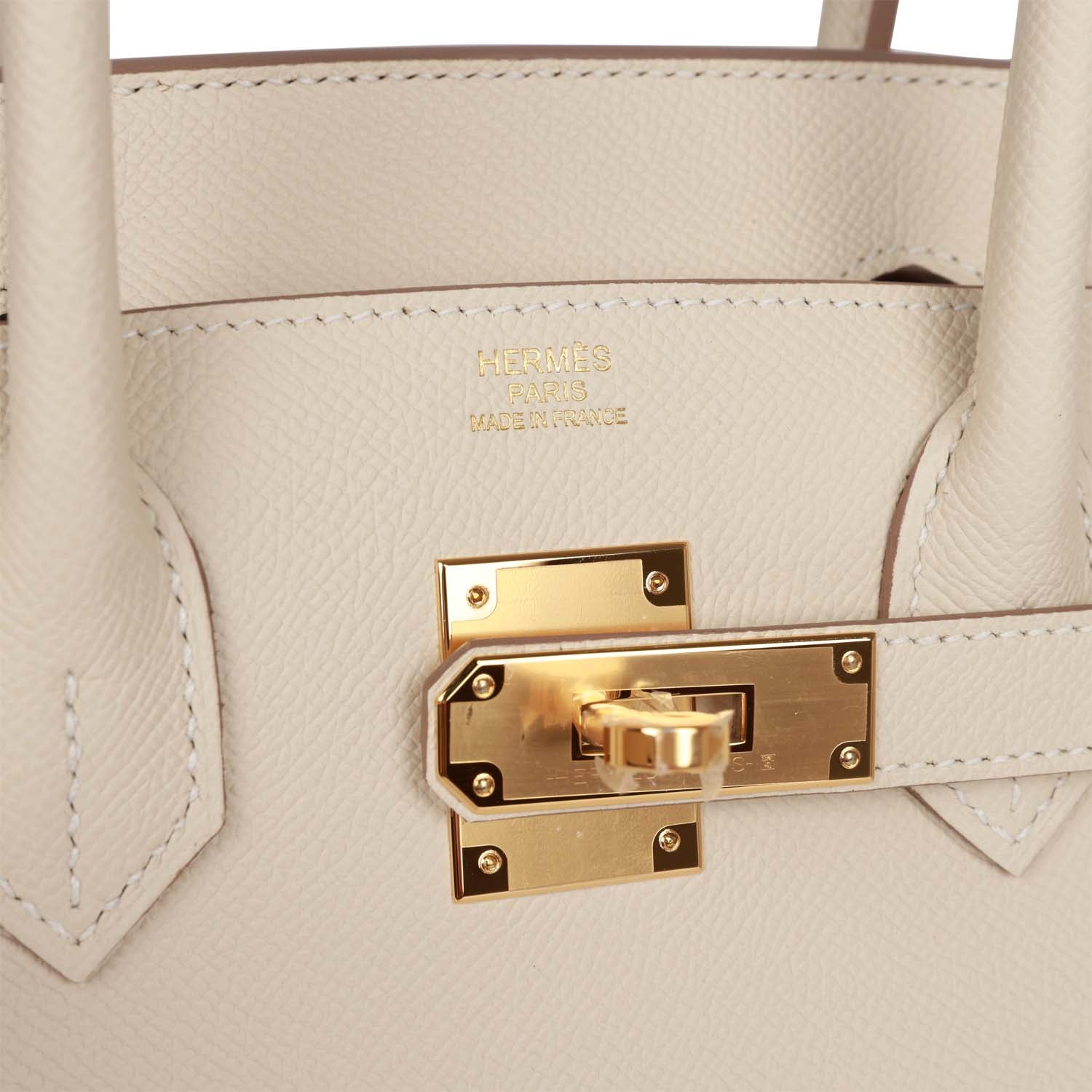 Hermes Birkin Sellier 30 Craie Epsom Gold Hardware
