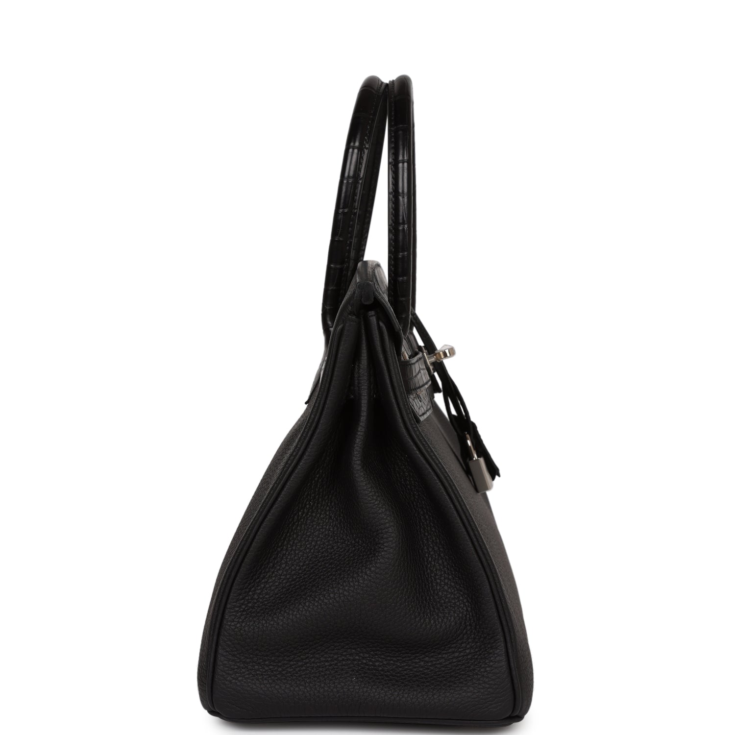 Hermes Birkin 30 Black Matte Alligator and Togo Touch Palladium Hardware