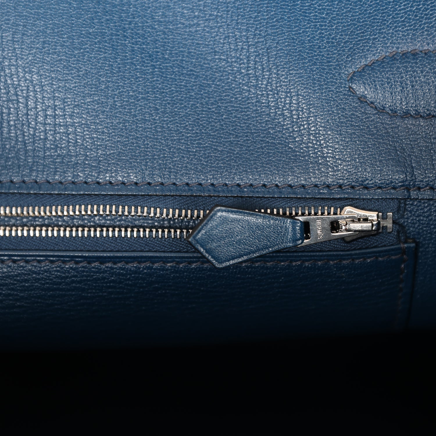 Hermes Birkin 35 Bleu De Prusse Box Calf GuillochÃƒÆ’Ã‚Â© Palladium Hardware