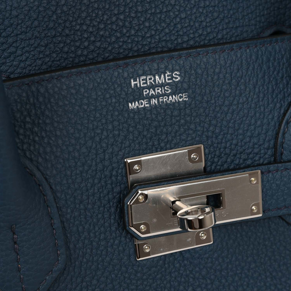 Hermes Birkin 35 Bleu De Prusse Togo Palladium Hardware