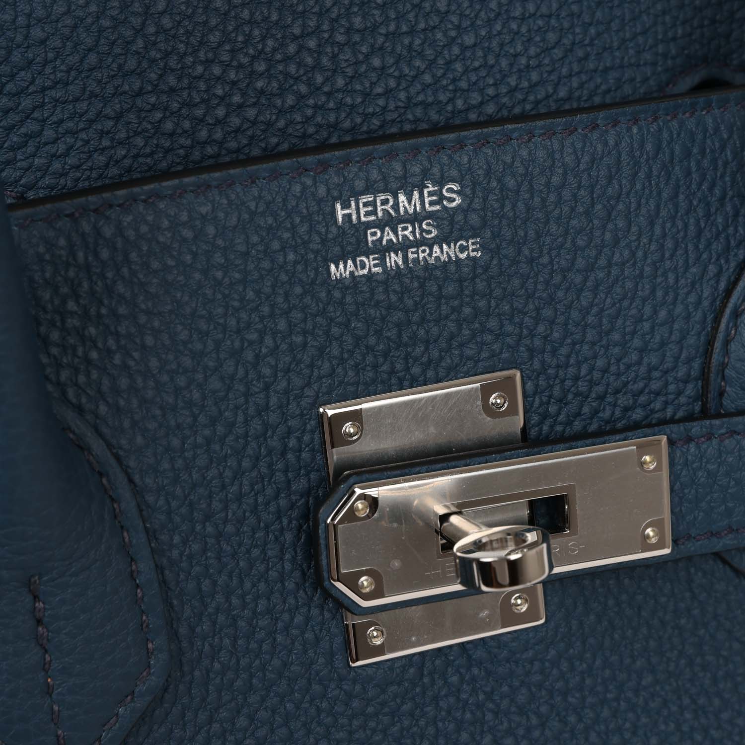 Hermes Birkin 35 Bleu De Prusse Togo Palladium Hardware