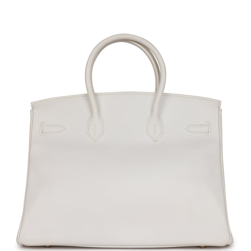Hermes Birkin 35 White Epsom Gold Hardware