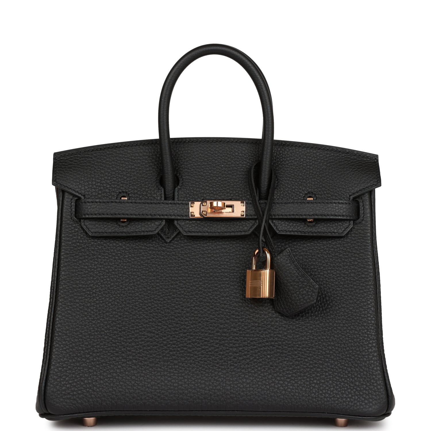 Hermes Birkin 25 Black Togo Rose Gold Hardware
