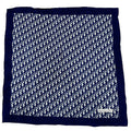 Christian Dior scarf silk Navy Trotter Women Used