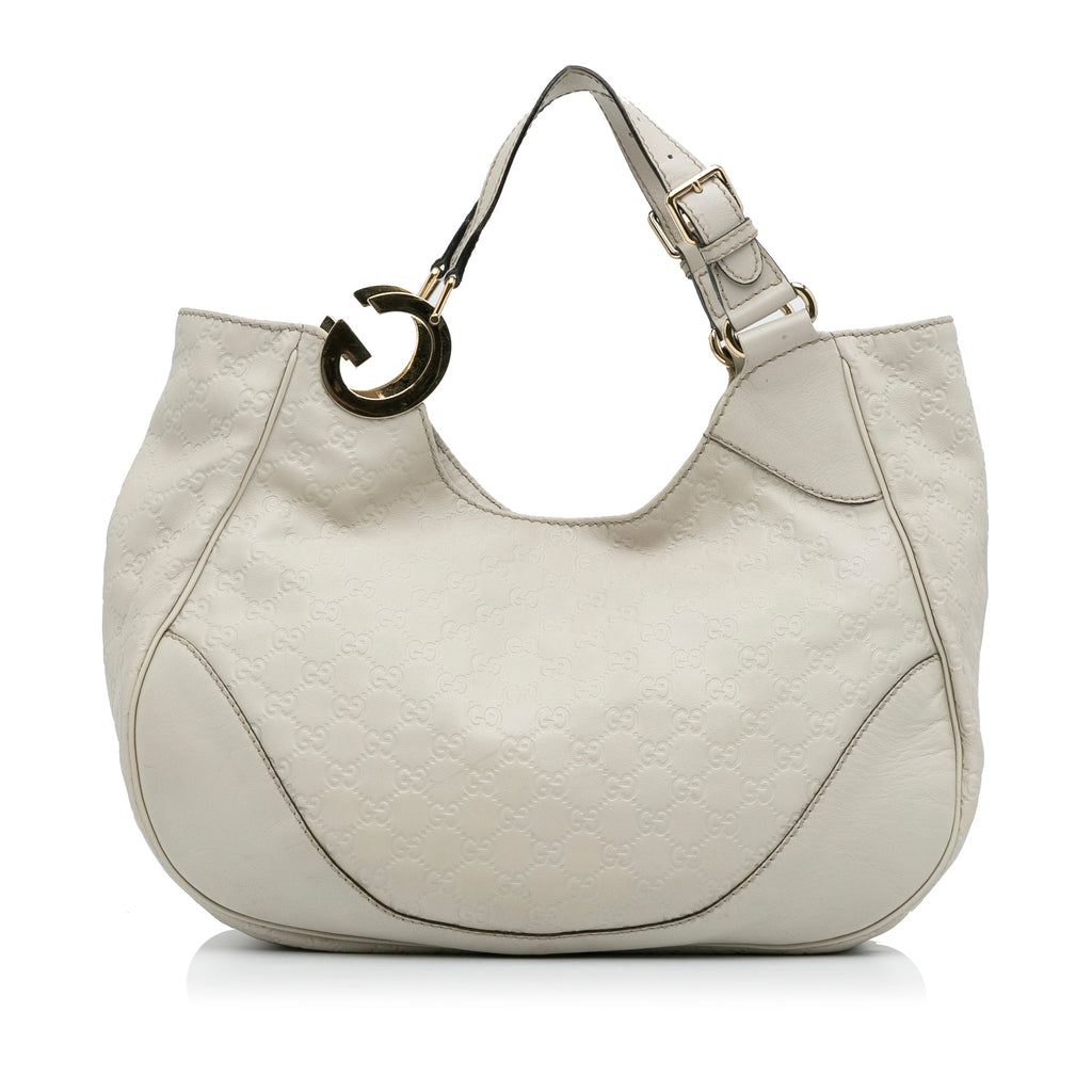 White Gucci Large Guccissima Charlotte Tote