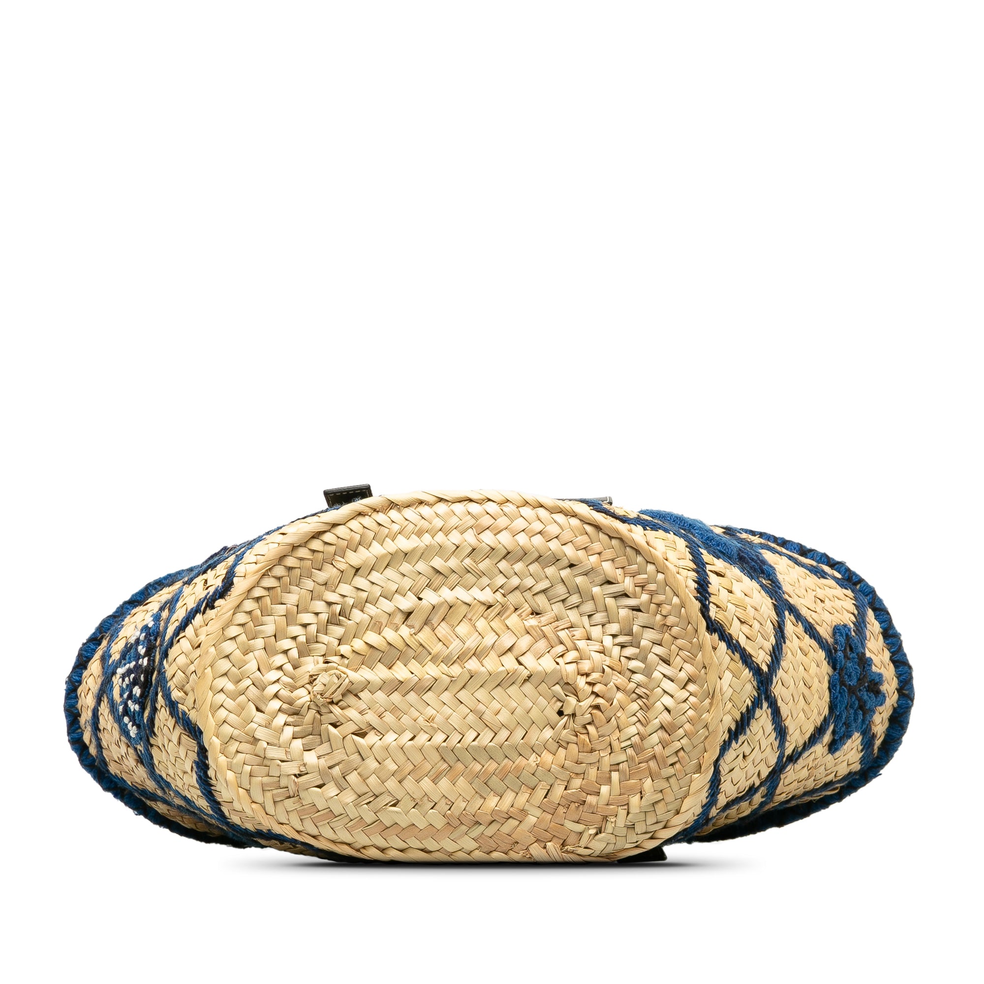 Loewe Animal Basket Tote Embroidered Raffia