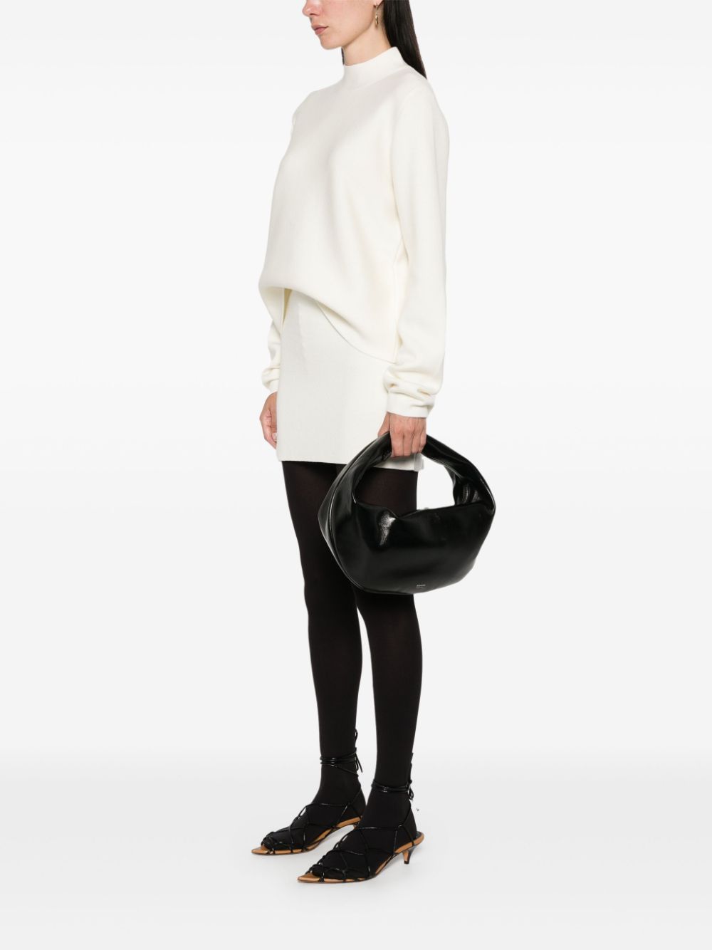 OLIVIA MEDIUM PATENT LEATHER HOBO BAG