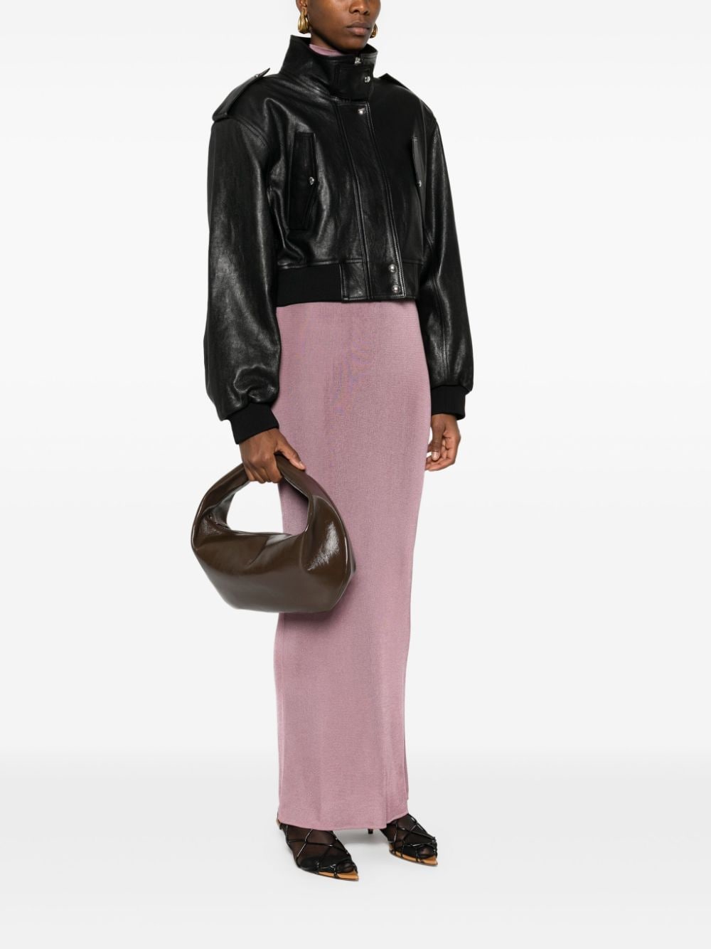 OLVIA MEDIUM LEATHER HOBO BAG