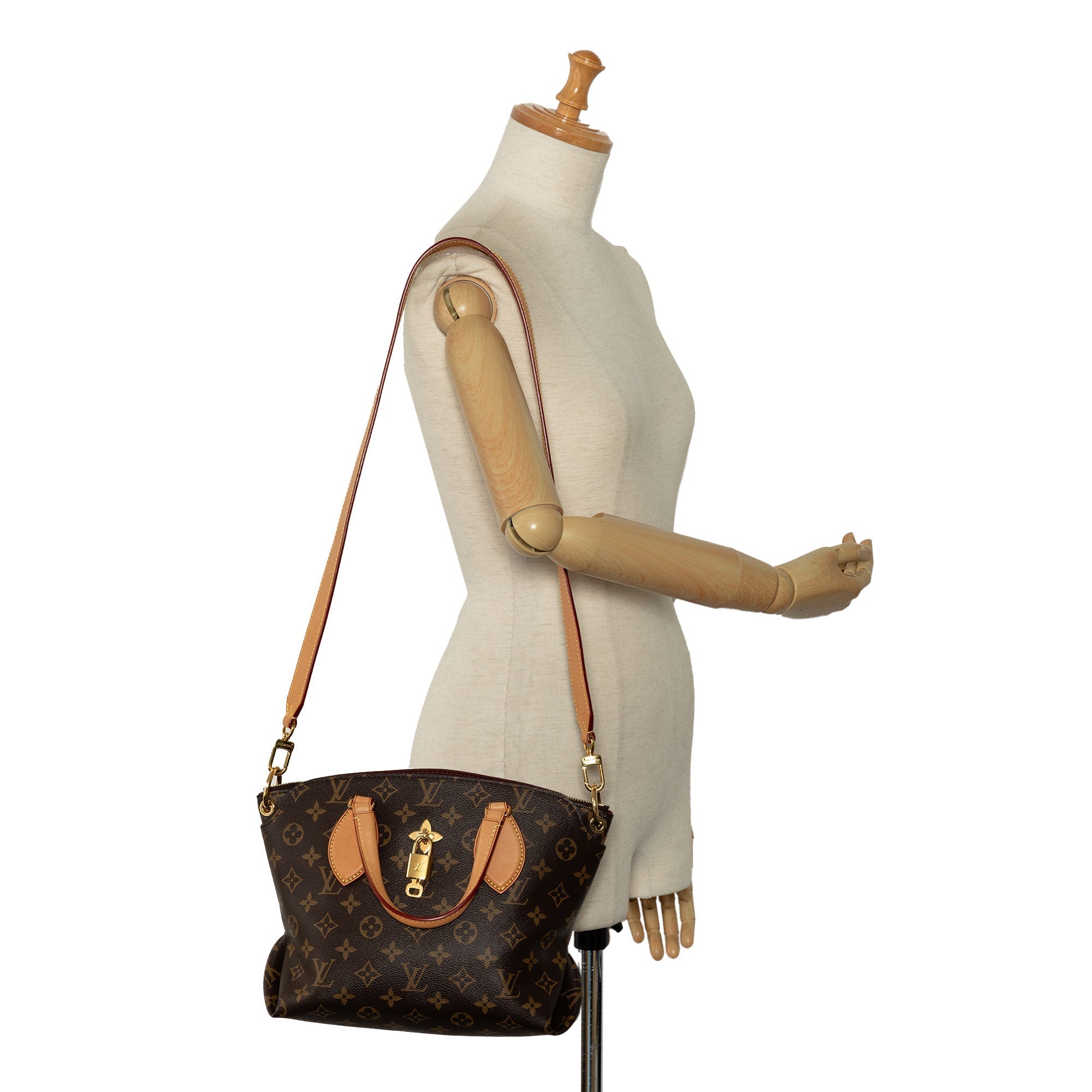 Monogram Flower Zipped Tote PM