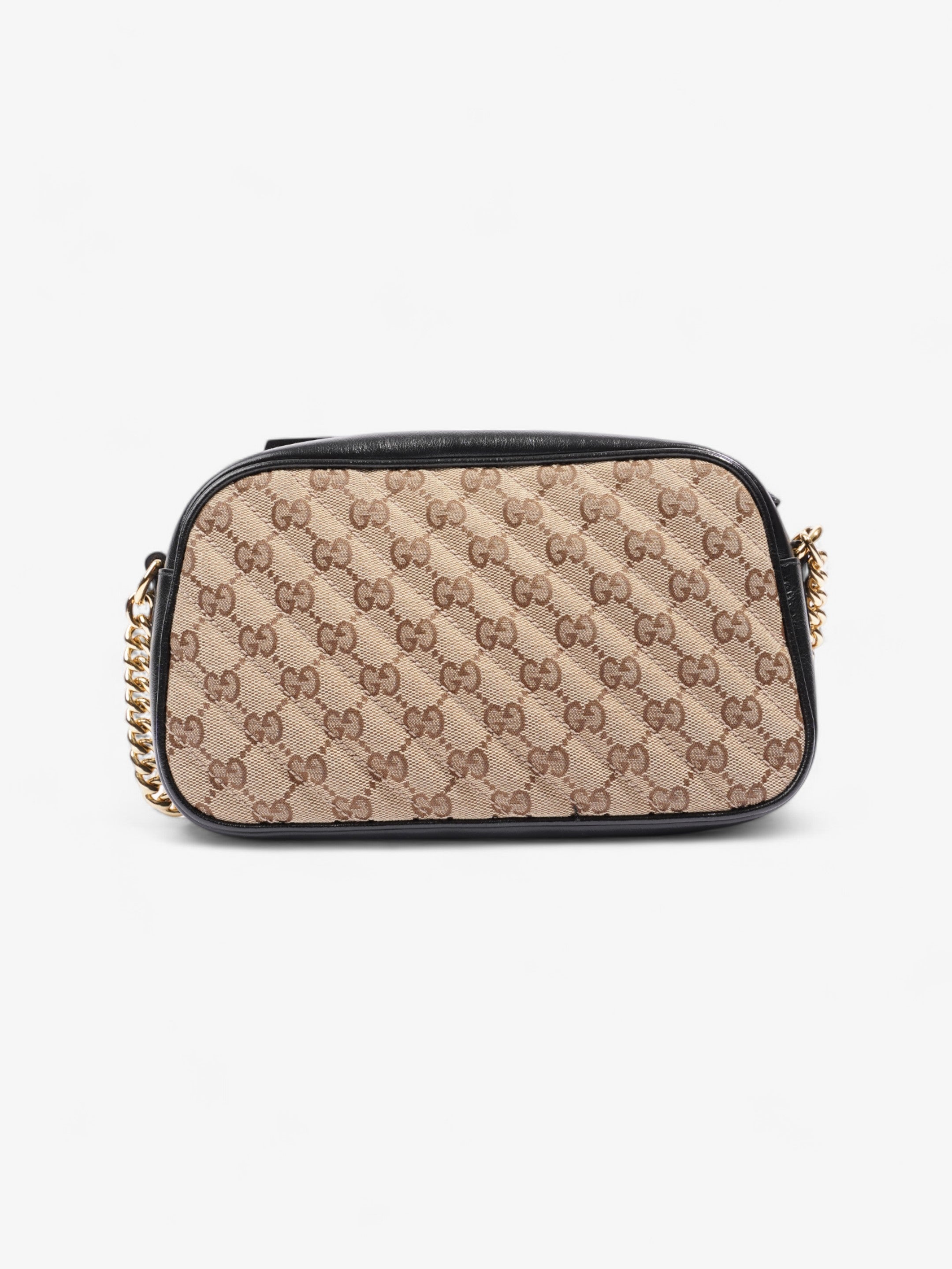 Gucci GG Marmont Zip Around GG Supreme / Black Coated Canvas Small