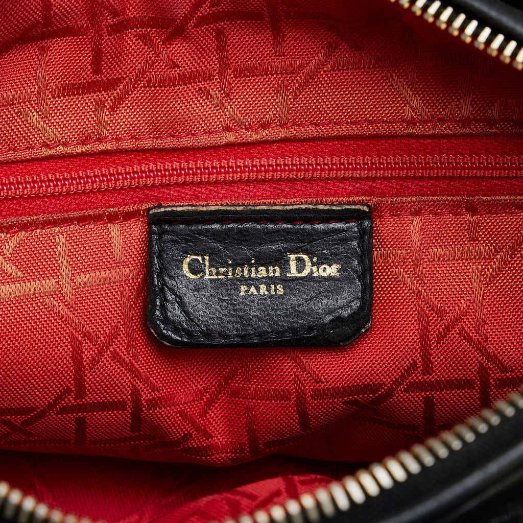 Dior Lady Dior Medium Black Cannage Quilted Leather