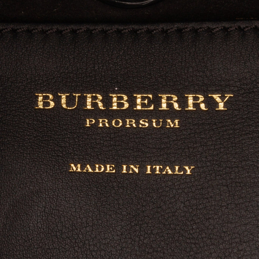 Brown Burberry Pony Hair Tote Bag