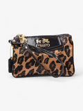 Coach Wristlet Leopard Print Canvas