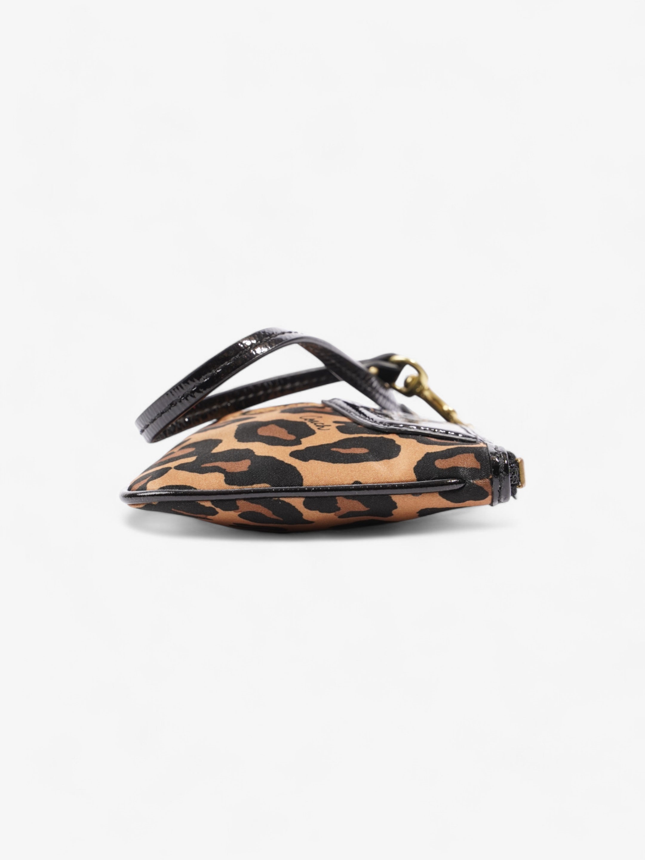 Coach Wristlet Leopard Print Canvas