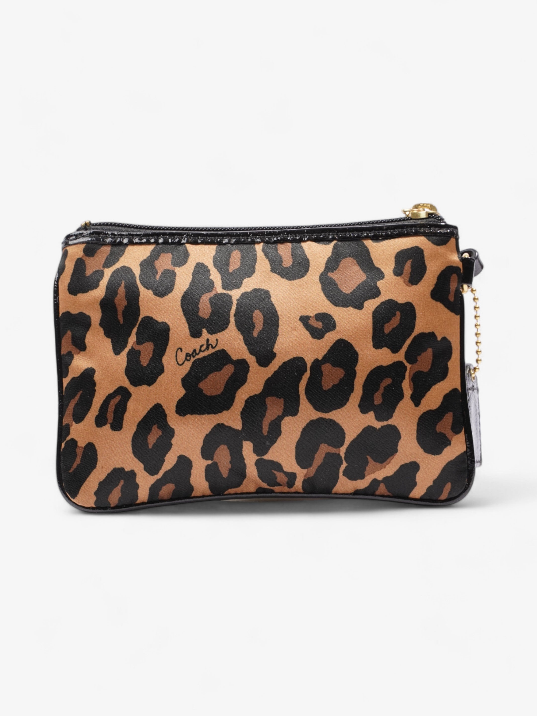 Coach Wristlet Leopard Print Canvas
