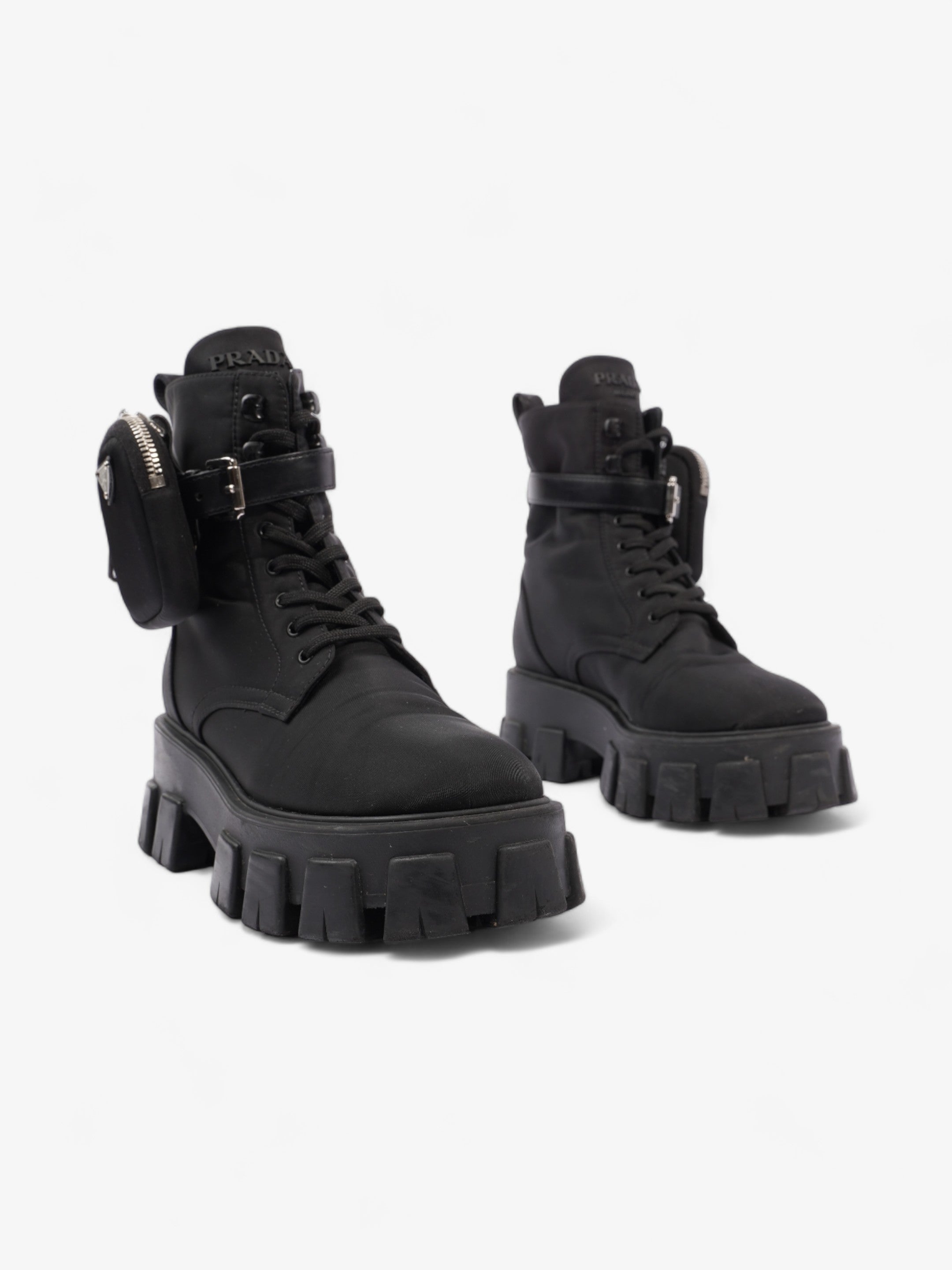 Prada Monolith Boots 60 Black Re Nylon EU 37 UK 4