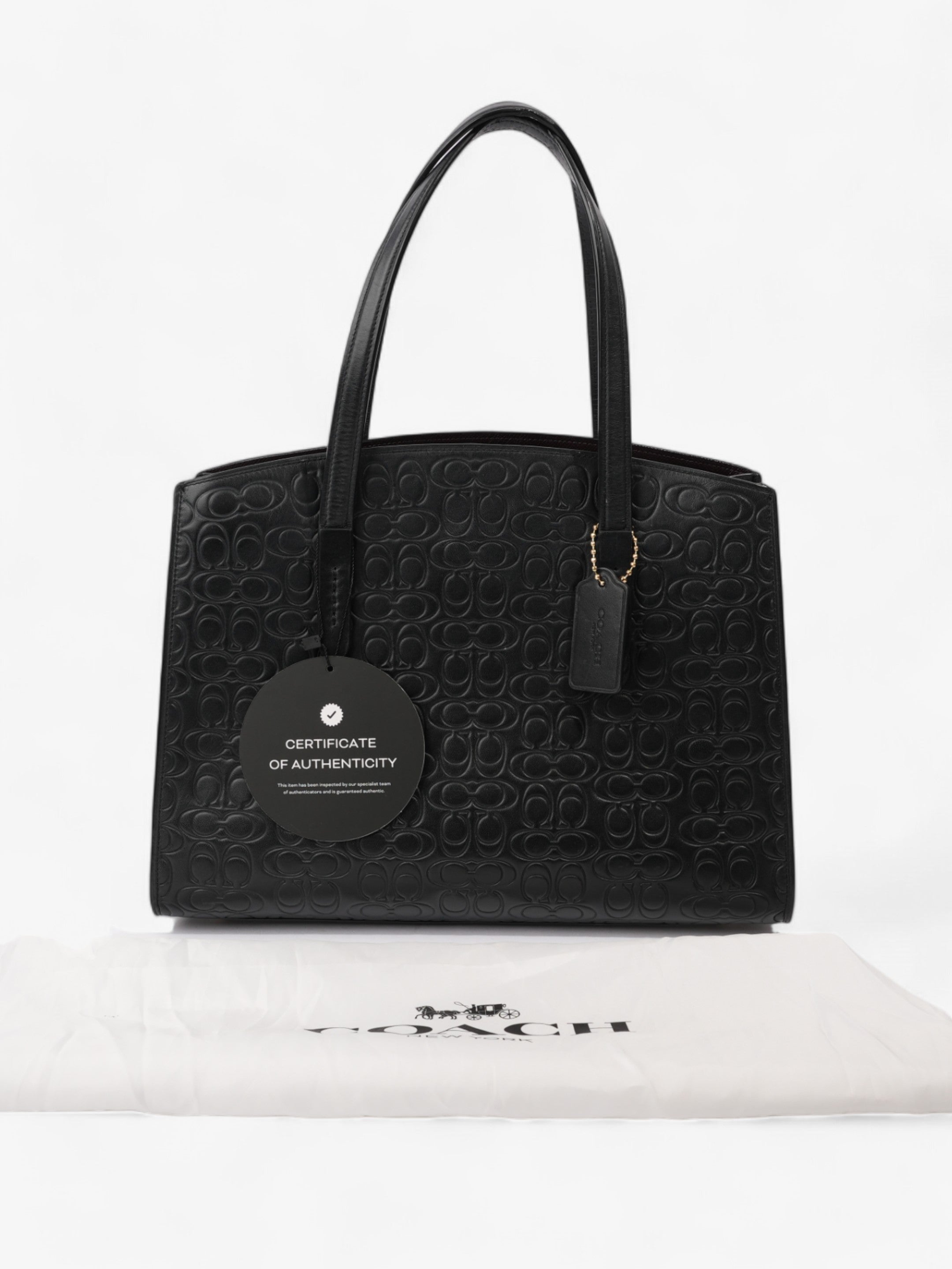 Coach Charlie Carryall Black Leather