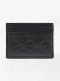 Gucci Guccissima Card Holder Black Empreinte Leather