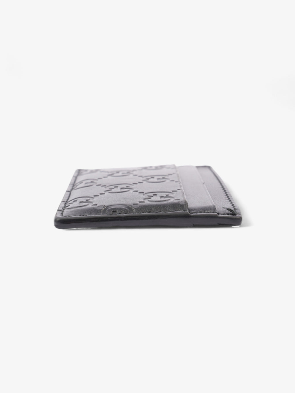 Gucci Guccissima Card Holder Black Empreinte Leather