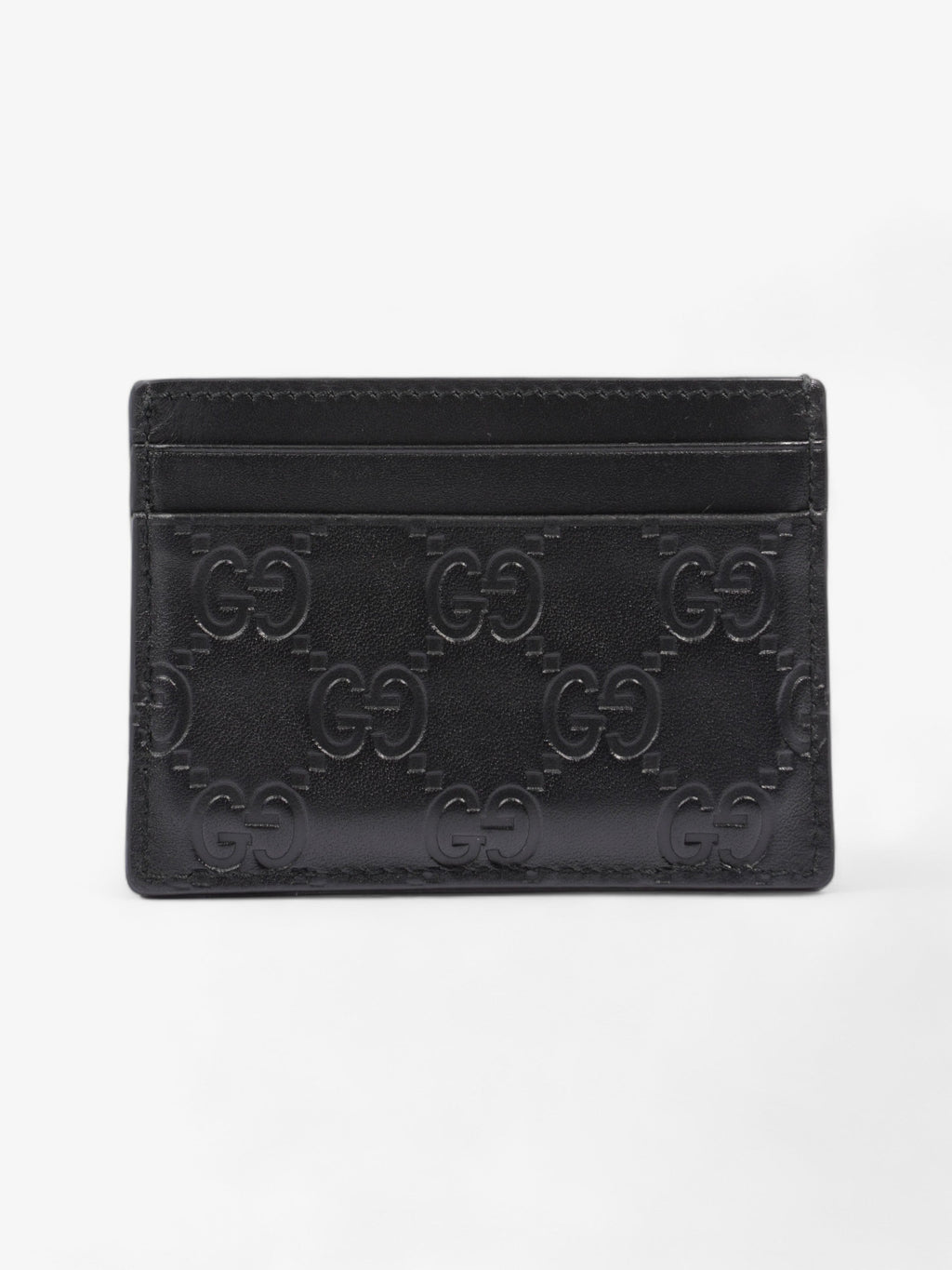 Gucci Guccissima Card Holder Black Empreinte Leather