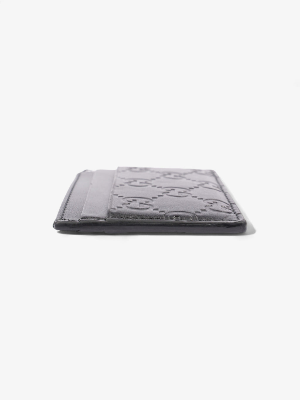 Gucci Guccissima Card Holder Black Empreinte Leather
