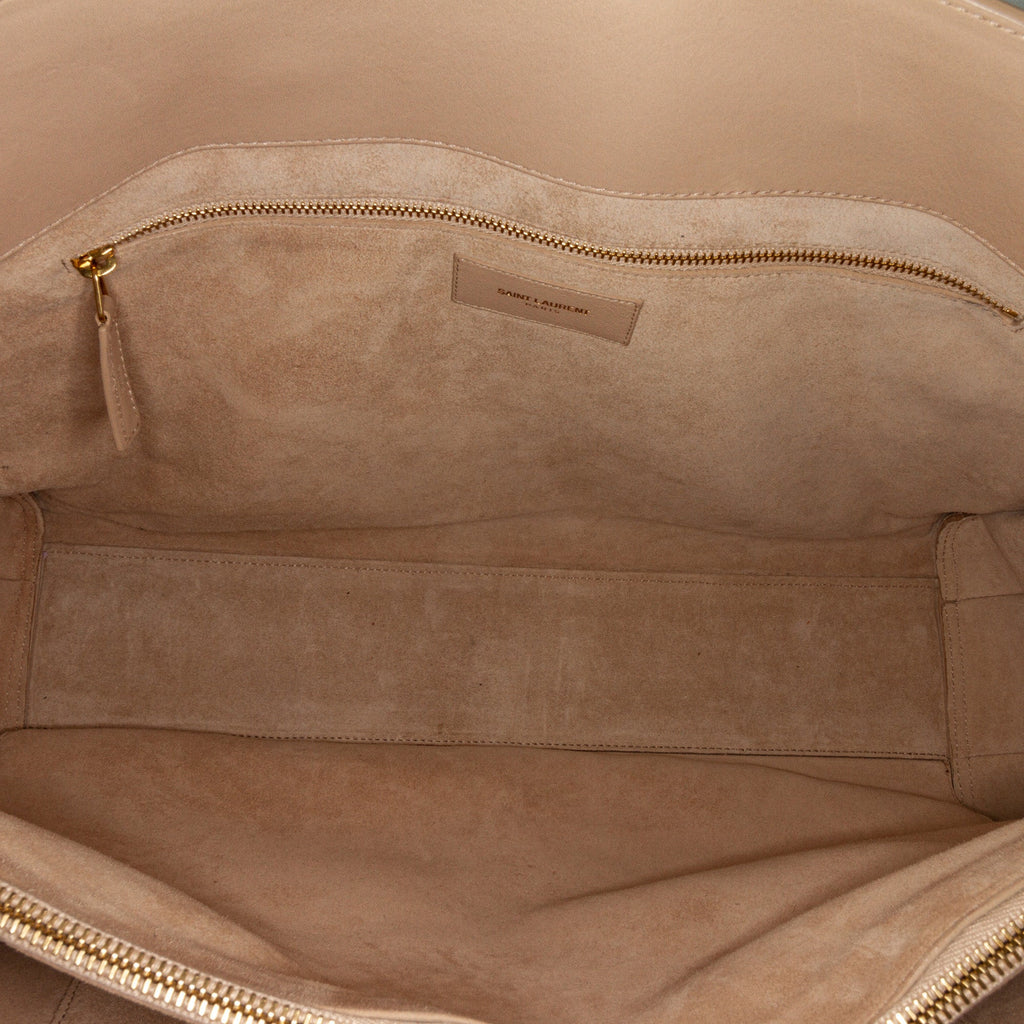 Brown Saint Laurent Large Sac de Jour Tote Bag