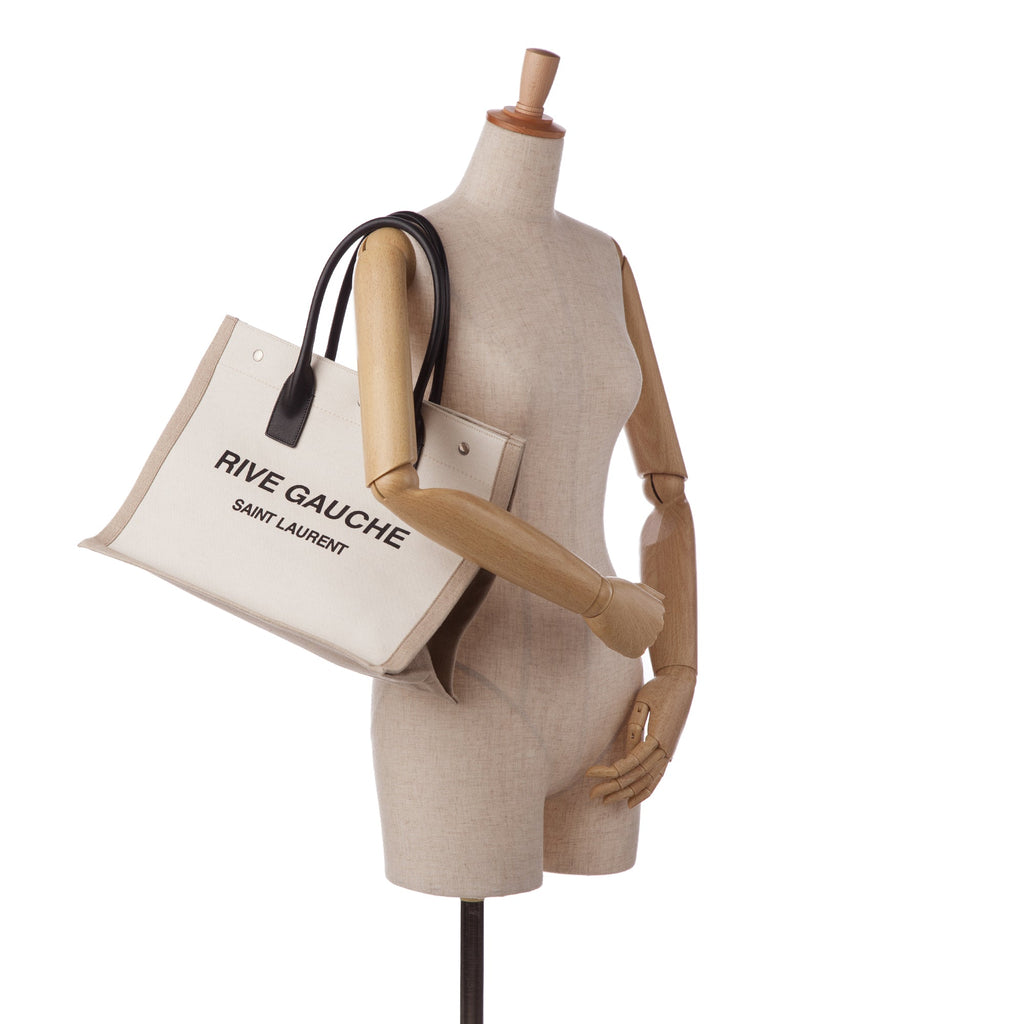 Brown Saint Laurent Rive Gauche Noe Tote
