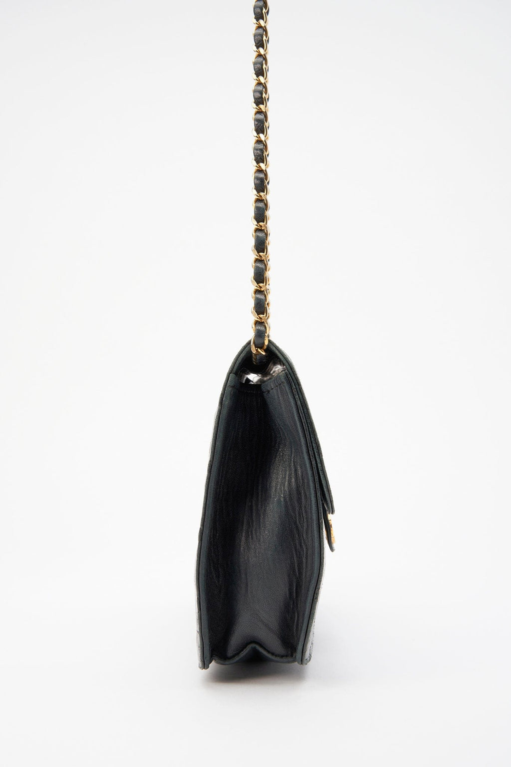 Vintage Black Chanel Flap Bag with 24K Plated Hardware