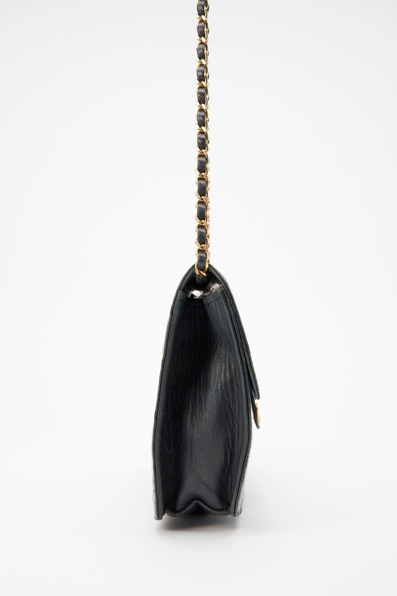 Vintage Black Chanel Flap Bag with 24K Plated Hardware
