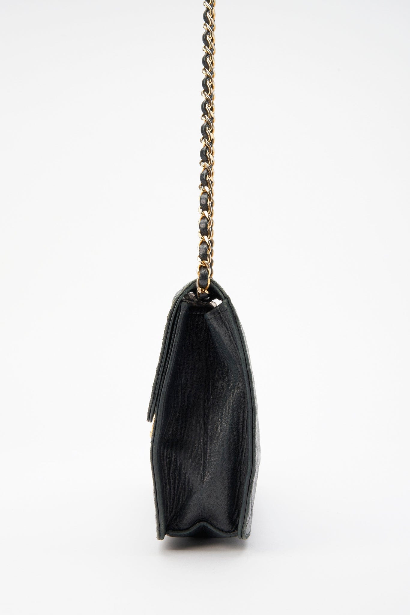 Vintage Black Chanel Flap Bag with 24K Plated Hardware