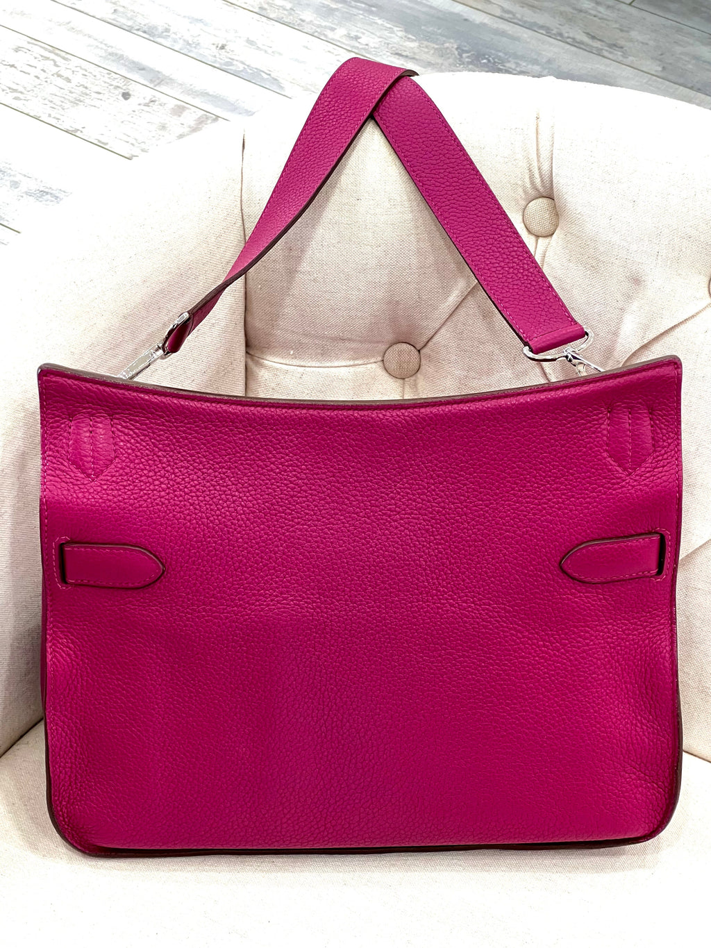 HERMÈS CLEMENCE LEATHER JYPSIERE 34 SHOULDER BAG