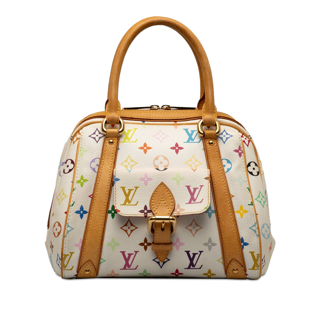 White Louis Vuitton Monogram Multicolore Priscilla Handbag