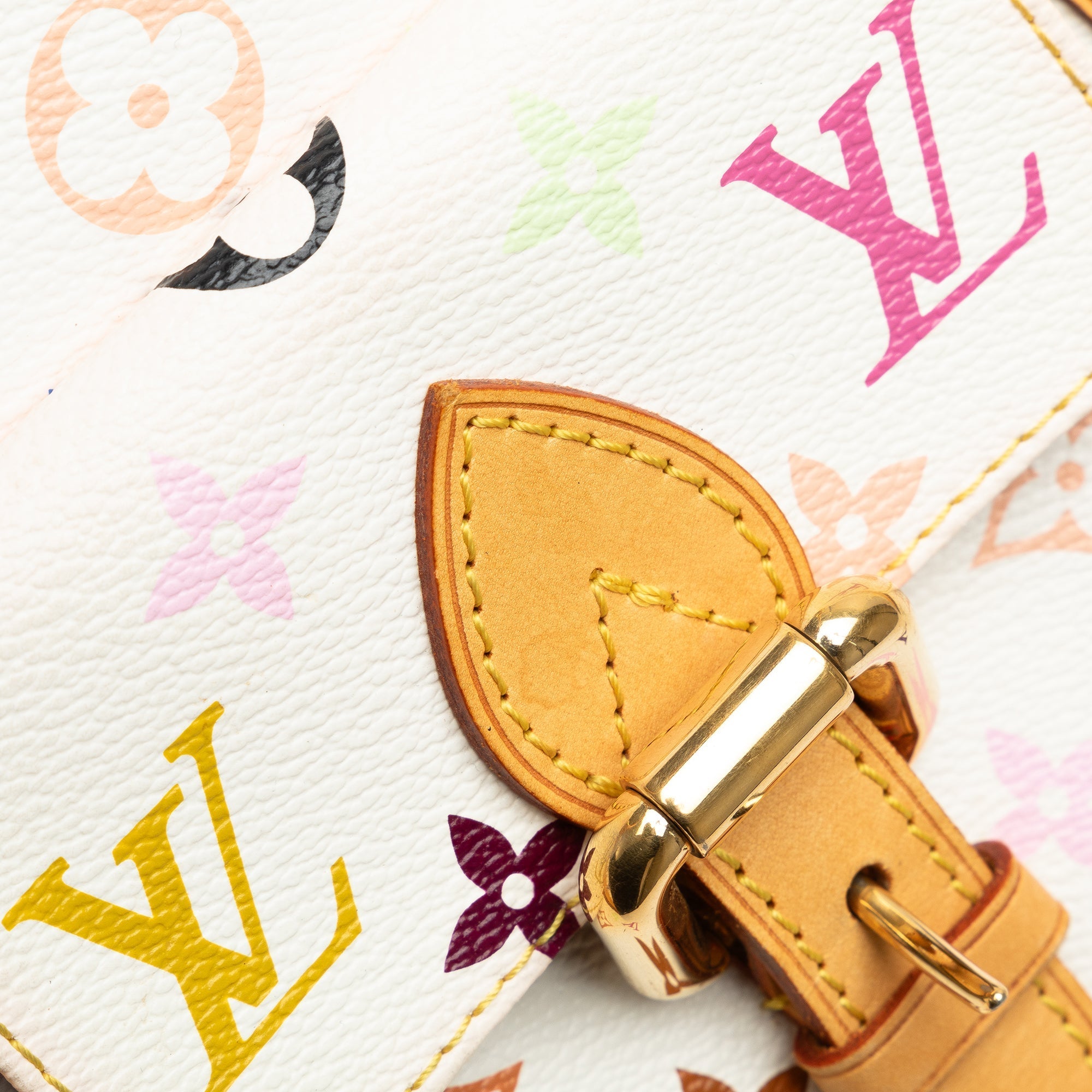 White Louis Vuitton Monogram Multicolore Priscilla Handbag