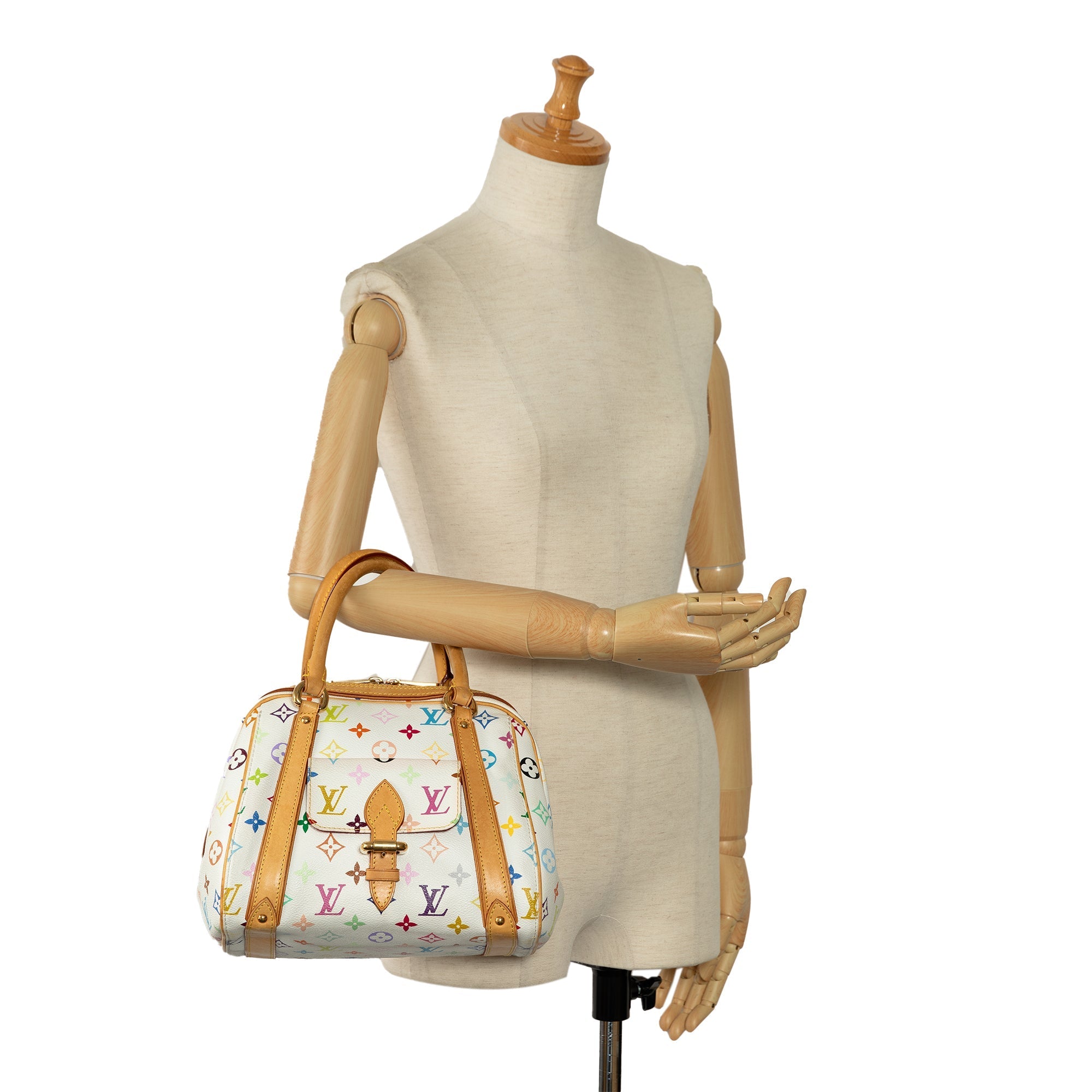 White Louis Vuitton Monogram Multicolore Priscilla Handbag