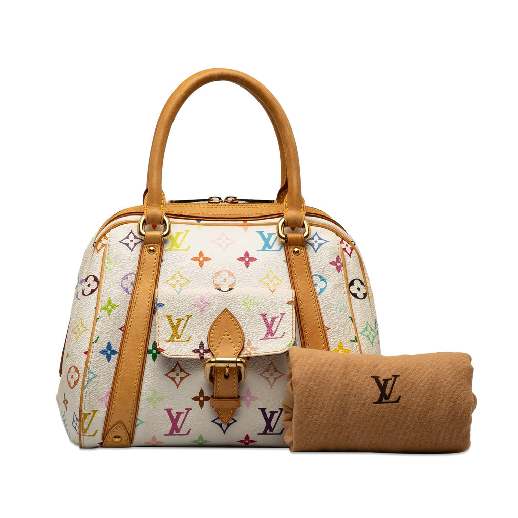 White Louis Vuitton Monogram Multicolore Priscilla Handbag
