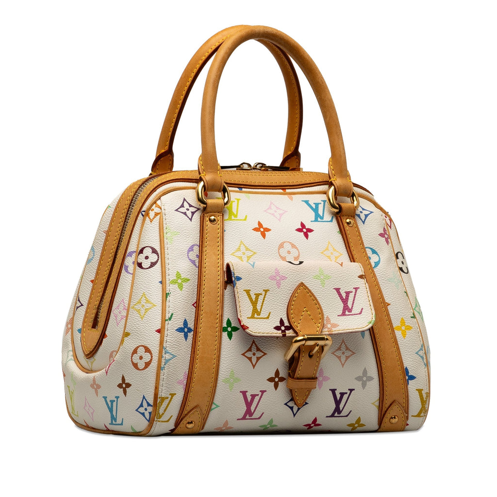 White Louis Vuitton Monogram Multicolore Priscilla Handbag