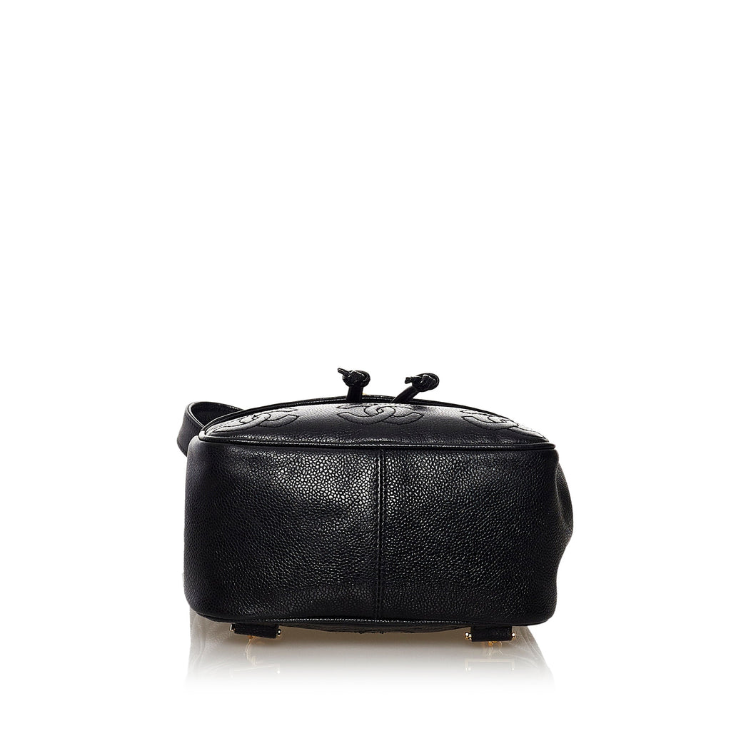 Chanel Triple CC Black Caviar Gold