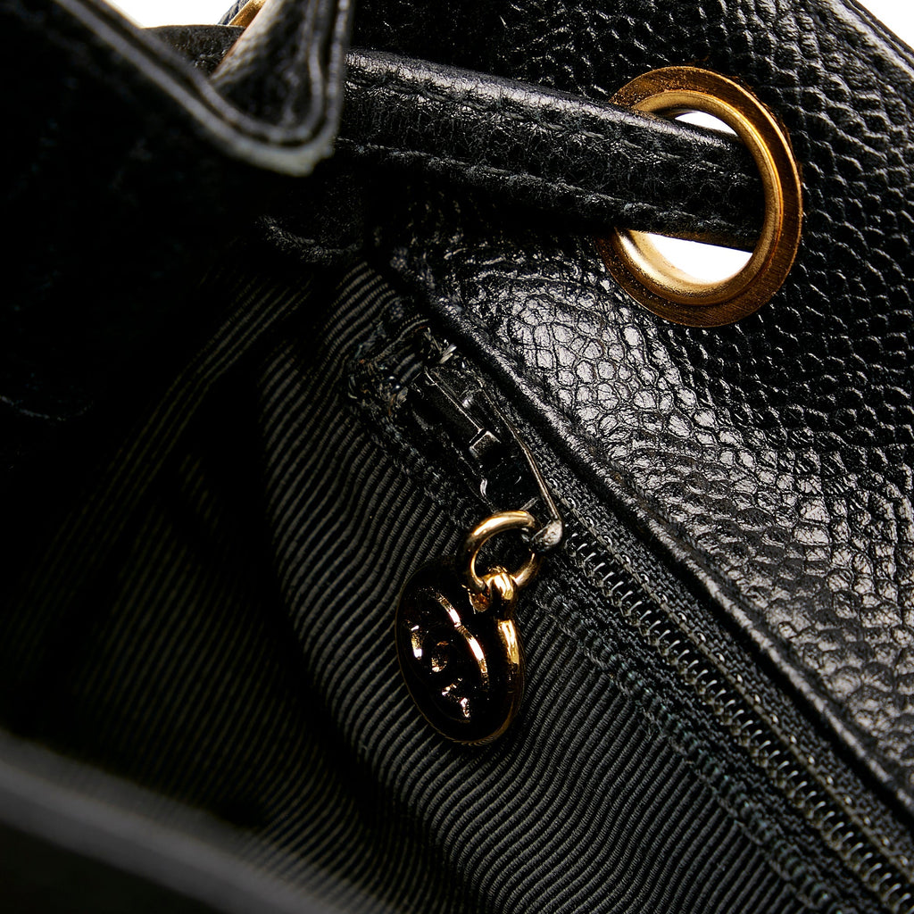 Chanel Triple CC Black Caviar Gold
