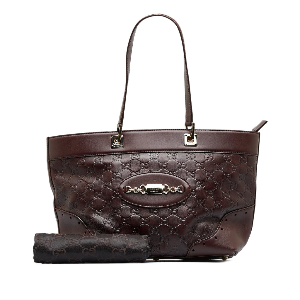 Brown Gucci Guccissima Punch Tote Bag