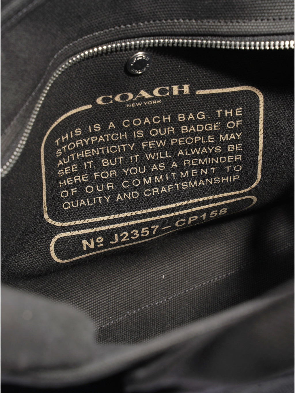 Coach Cargo Tote Black Canvas Medium
