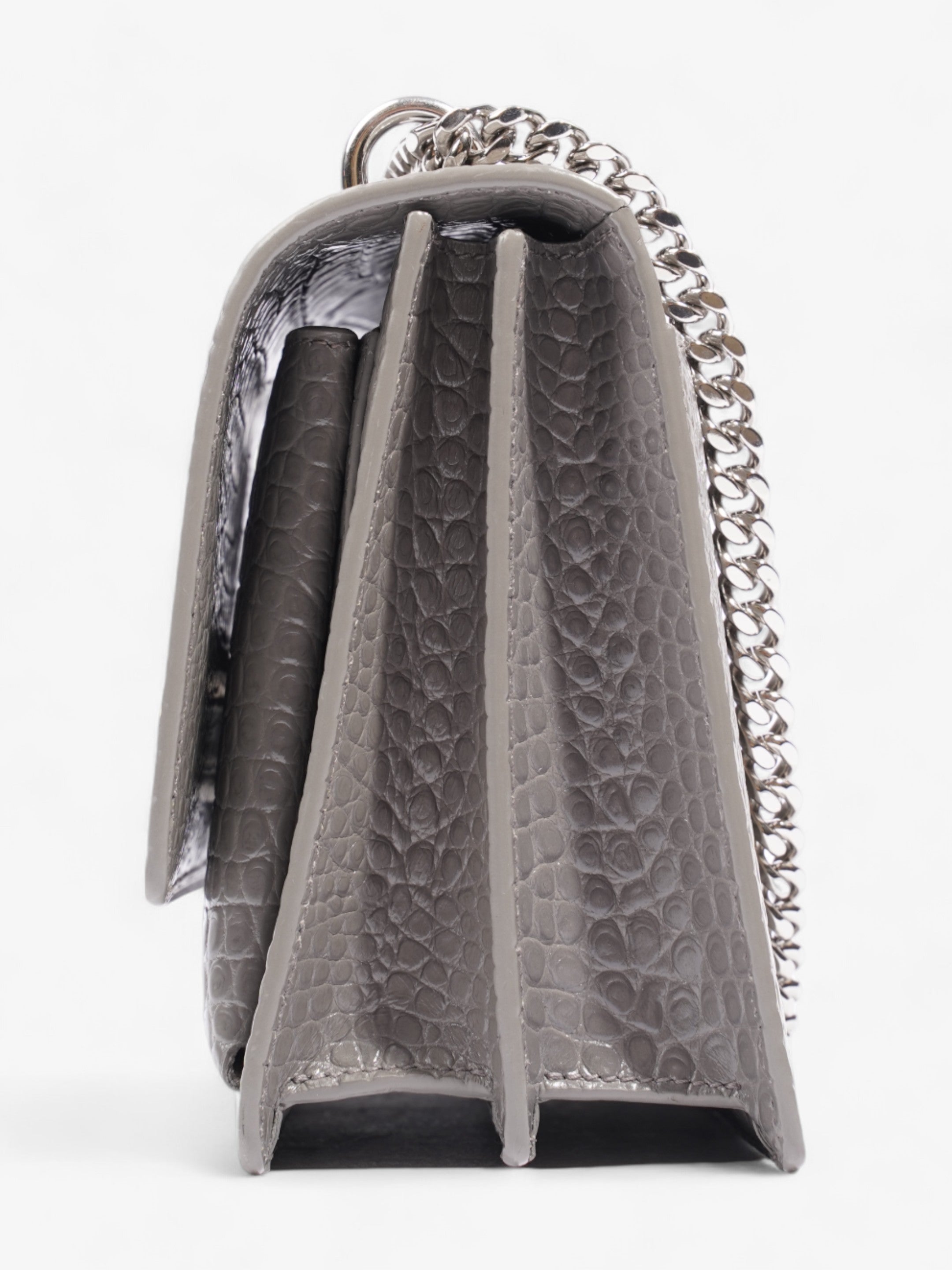 Saint Laurent Sunset Grey Embossed Leather Medium