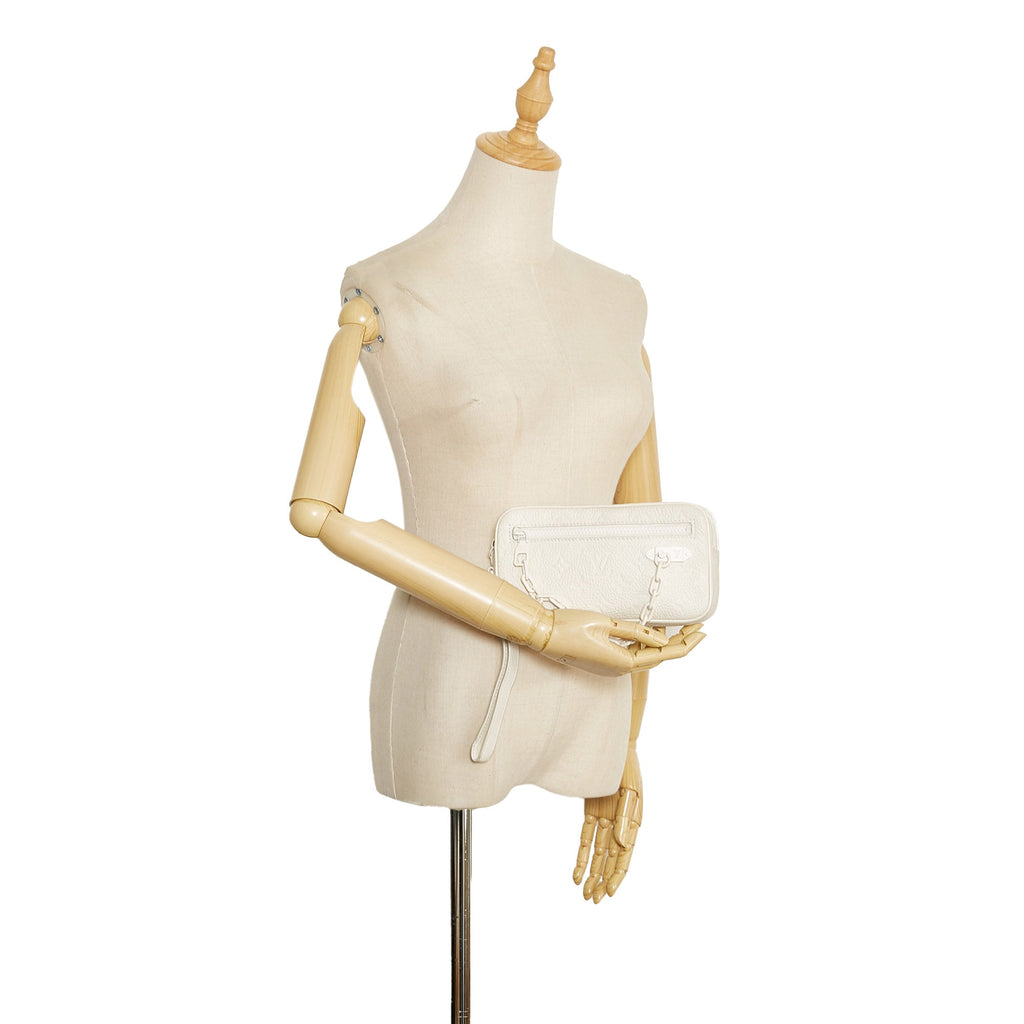 White Louis Vuitton Monogram Taurillon Volga