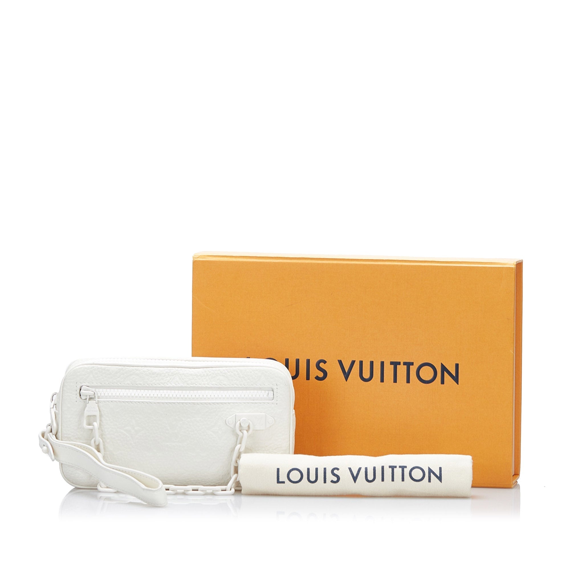 White Louis Vuitton Monogram Taurillon Volga