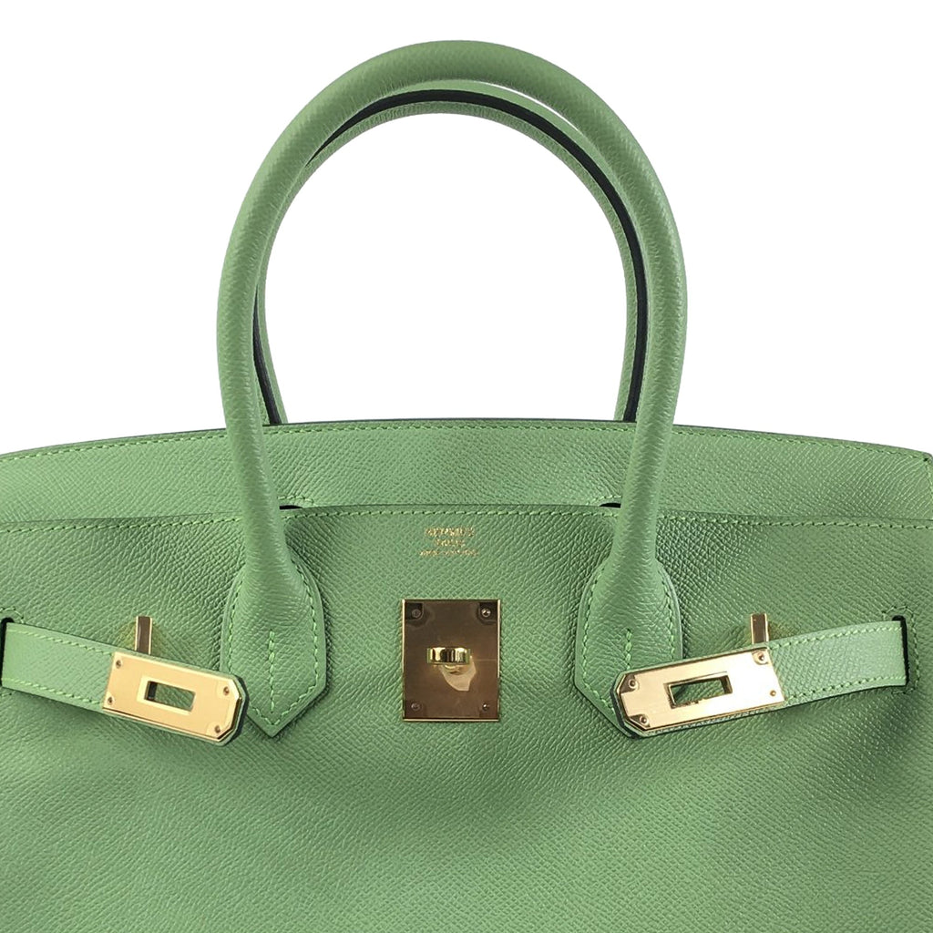 HermÃƒÆ’Ã‚Â¨s Birkin 30 Light Green Epsom Gold