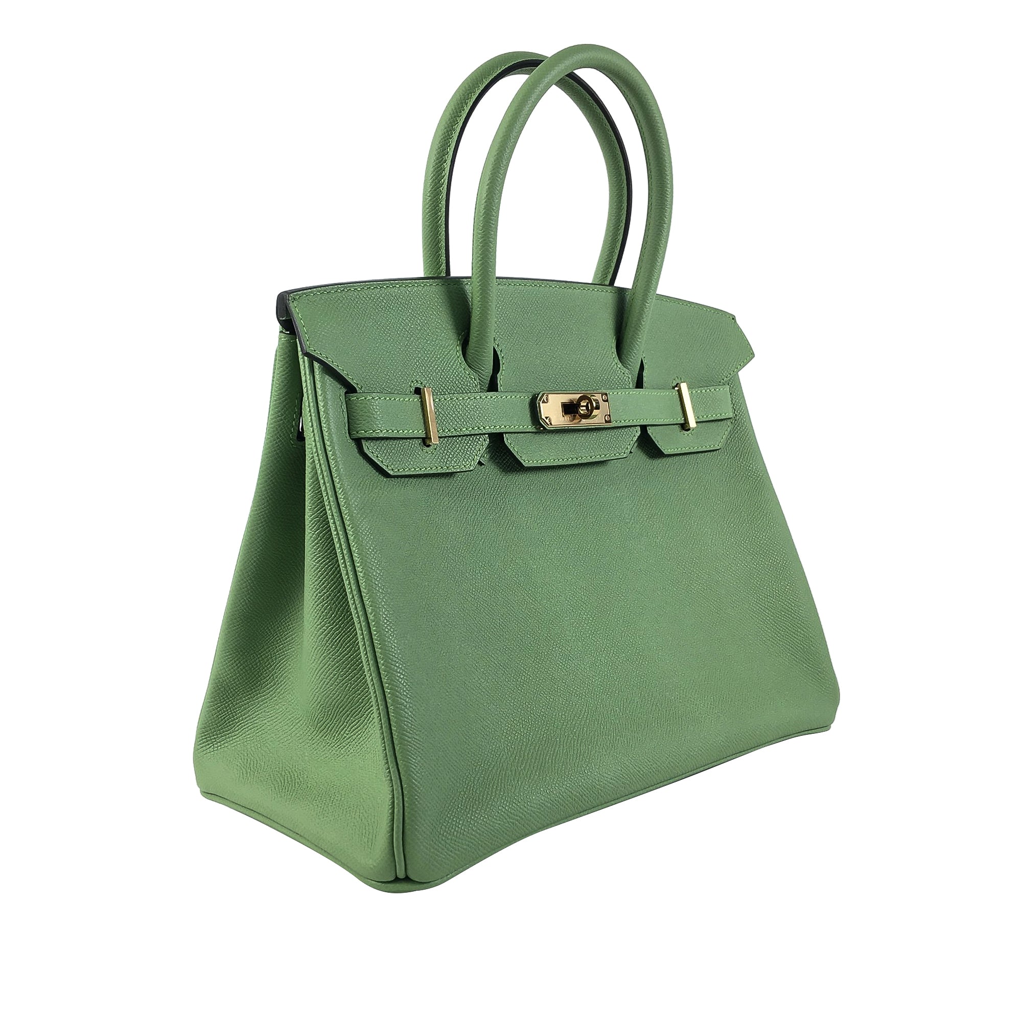 HermÃƒÆ’Ã‚Â¨s Birkin 30 Light Green Epsom Gold