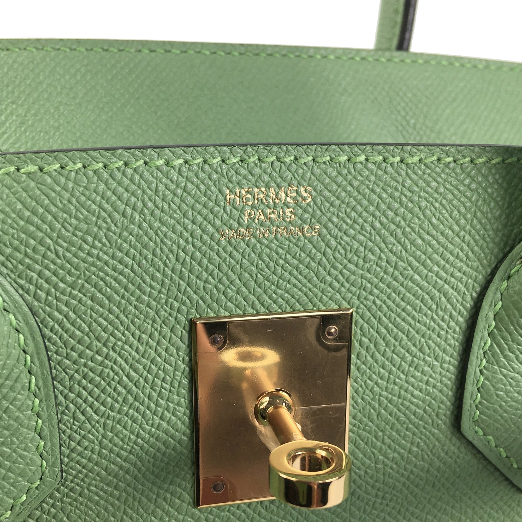 HermÃƒÆ’Ã‚Â¨s Birkin 30 Light Green Epsom Gold
