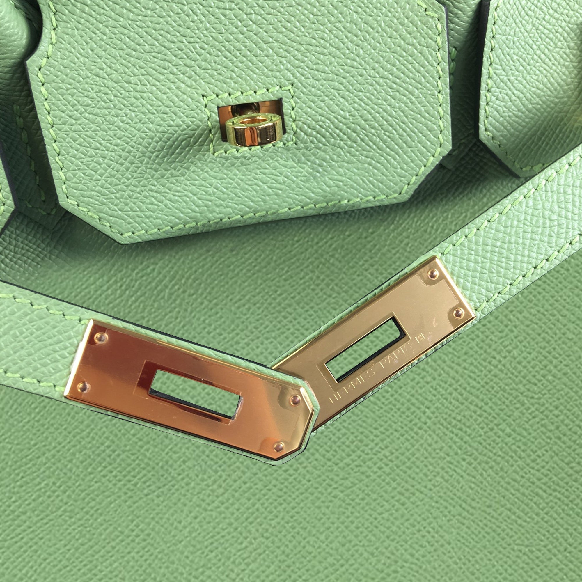 HermÃƒÆ’Ã‚Â¨s Birkin 30 Light Green Epsom Gold