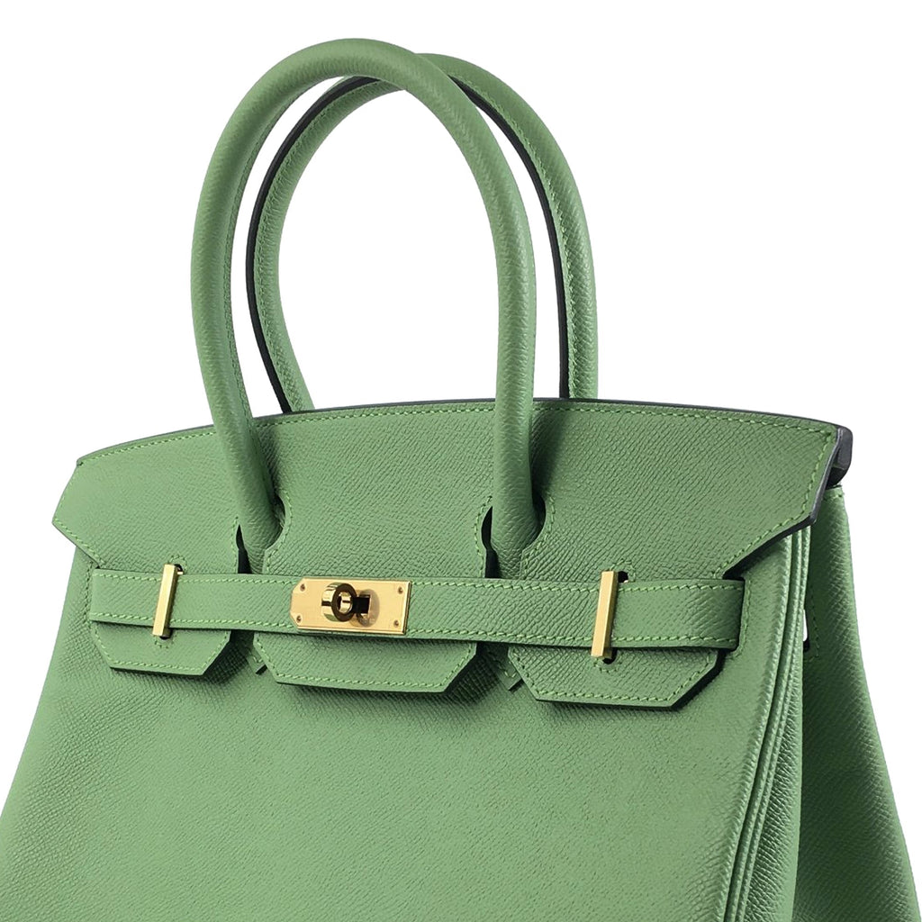 HermÃƒÆ’Ã‚Â¨s Birkin 30 Light Green Epsom Gold