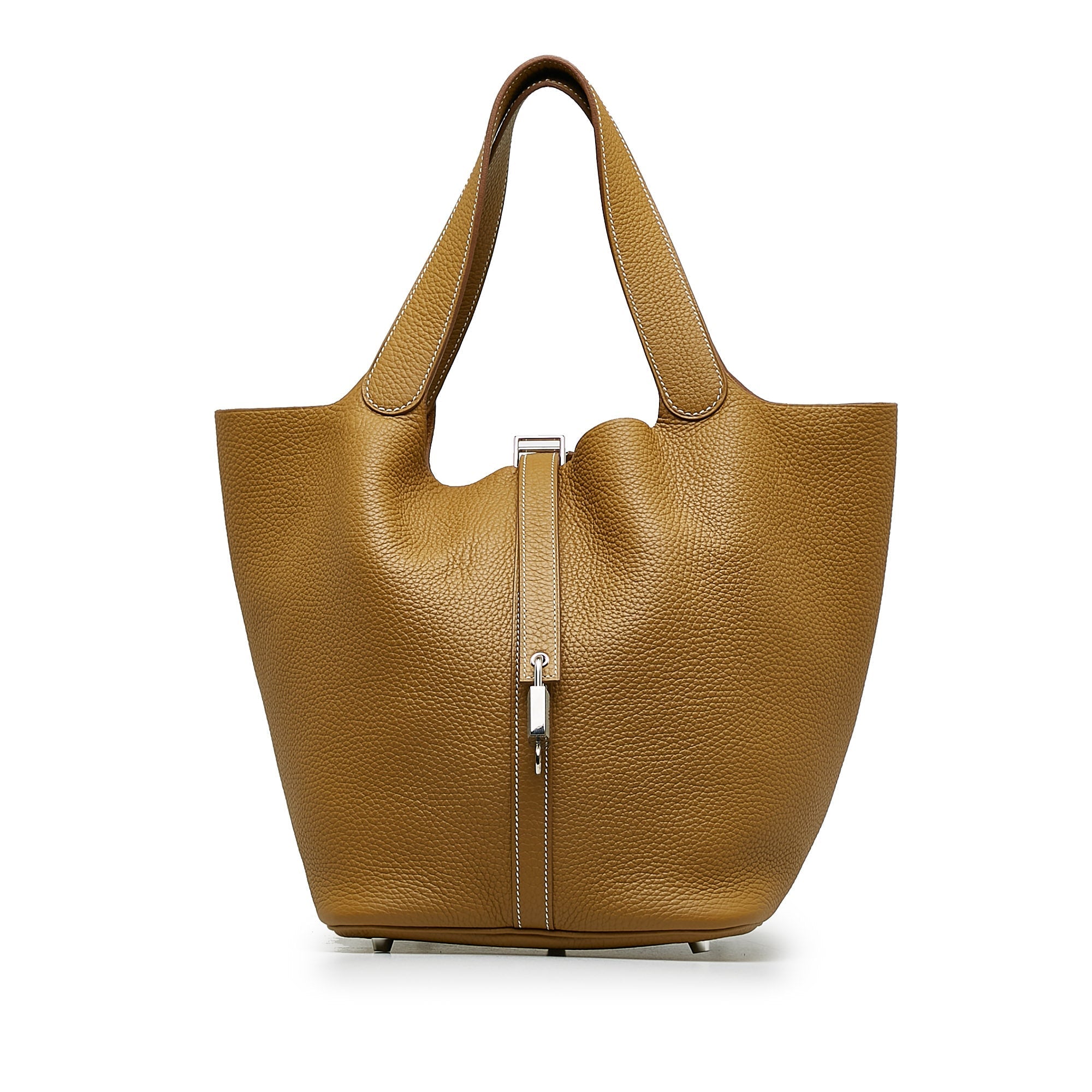 HermÃƒÆ’Ã‚Â¨s Picotin Lock GM Brown Clemence Palladium
