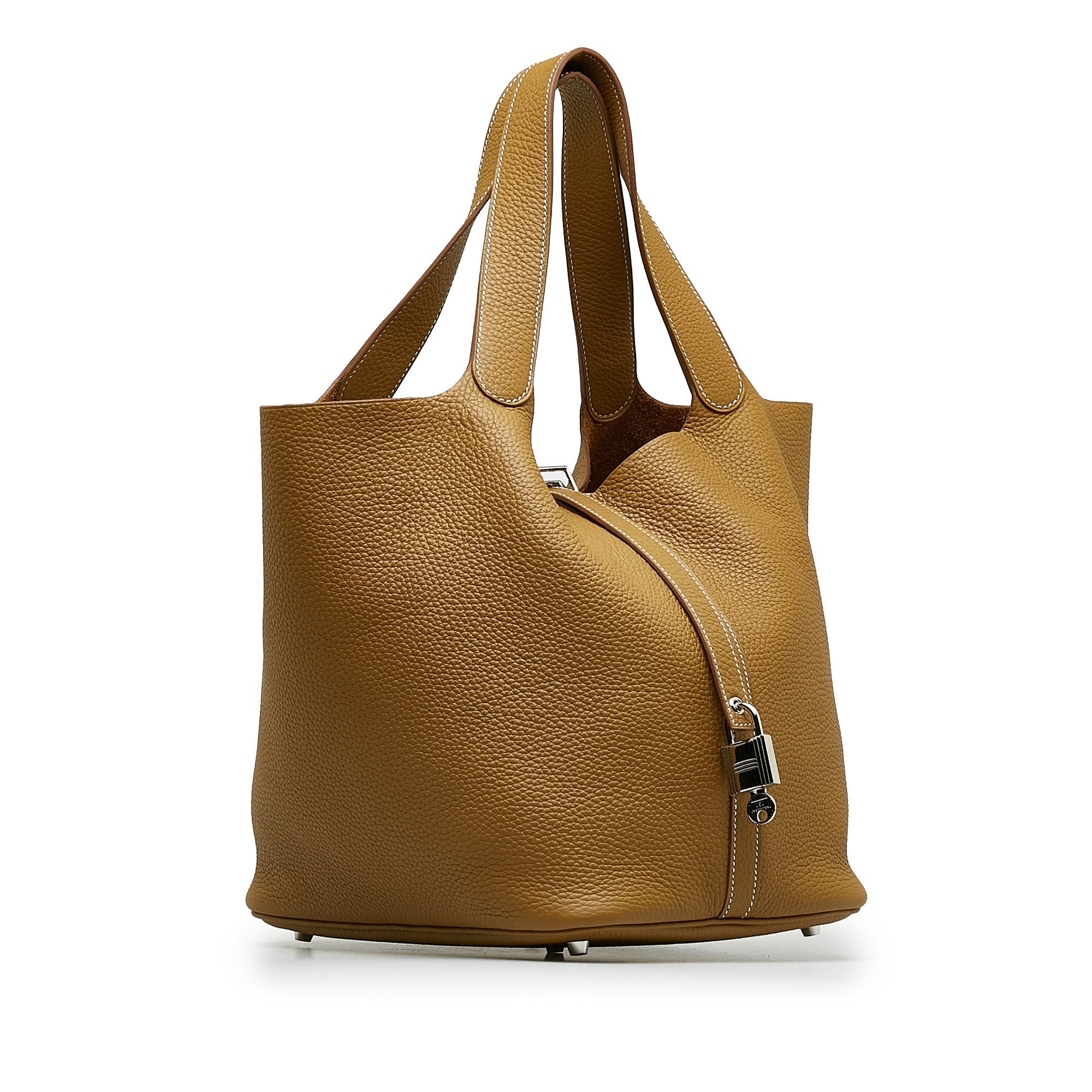 HermÃƒÆ’Ã‚Â¨s Picotin Lock GM Brown Clemence Palladium